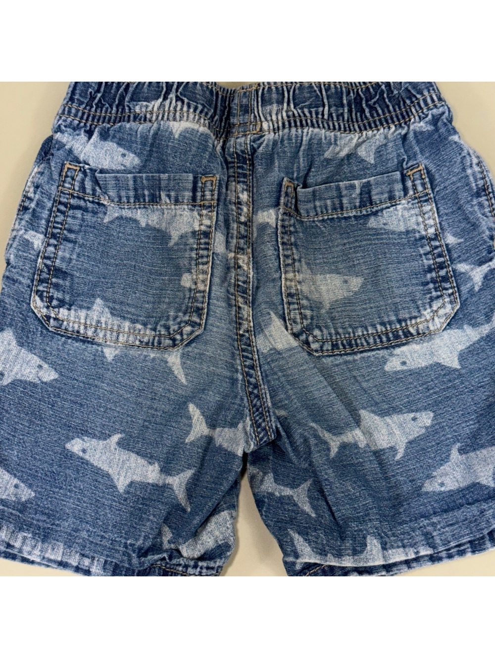 Gymboree Boys 18-24M Blue Shark Print Pull-On Shorts - Picture 5 of 5